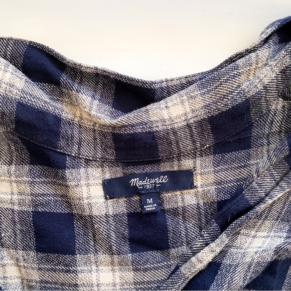 Madewell Oversized Boyshirt Flannel in Andover Plaid size medium - Picture 8 of 9